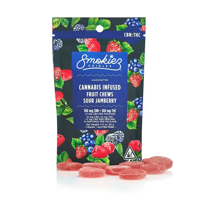 Smokiez - Sour Jamberry 1:1 CBN:THC 200mg - Smokiez - Sour Jamberry 1:1 CBN:THC 200mg