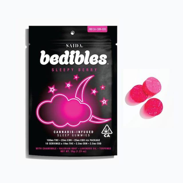 Saida Bedibles Gummies 10ct 100mg - Sleepy Berry (I) 4:1:1 THC/CBN/CBD