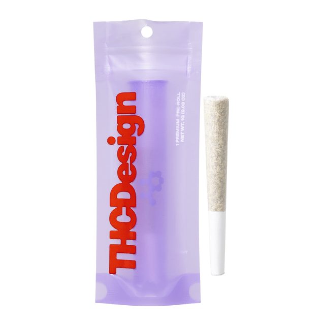 THC Design - Blueberry Sugar Ice Water Hash Infused Pre-Roll 1g - THC Design - Blueberry Sugar Ice Water Hash Infused Pre-Roll 1g